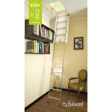 Чердачная лестница Bukwood ECO+ Metal Standard 120х90