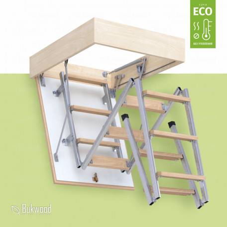 Комбинированная чердачная лестница Bukwood ECO Metal Mini (горищні сходи)