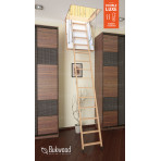 Чердачная лестница Bukwood DOUBLE LUXE Long высота 340 см 130х70
