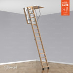 Чердачная лестница Bukwood DOUBLE LUXE Long высота 340 см 130х70