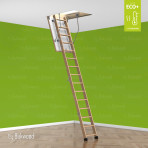 Чердачная лестница Bukwood ECO+ Long высота 340 см 130х90