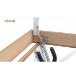 Металлическая чердачная лестница Bukwood Steel Clips (ножничная)